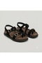 (Bianca) Termo Non-Slip Sole Thumb Toe Daily Women's Sandals Black - 2
