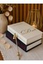 Fabric Decorative Book Box Set of 2 - Hidden Storage Box Navy Blue Modern Home Decoration - 2