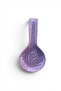 Handmade Lilac Ceramic Spoon Holder, Flower Patterned Spoon Rest, Modern Kitchen Spoon Rest 24X12 cm - 2