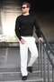 Black 100% Cotton Slim Fit Men's T-Shirt E7187 - 5