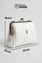 Vt-001 Burslu Women's Shoulder Bag Clip-On Handbag Crossbody Bag White - 8