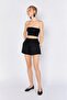 Women's Black Elastic Waist Tasseled Short Shorts - 2