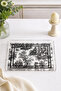 Patterned Plexiglass Tray for Serving and Presenting with Transparent Handles 35cm X 25 cm