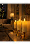 Flameless LED Candle Table Lamp with Glass Cover & Gold Base – Warm Flickering Decorative Light for Home and Office Decor - 2