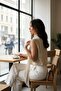 Women's V-Neck Halter Detailed Sleeveless Chiffon Blouse - 4