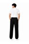 Men's Pleated Half Elastic Baggy Fabric Trousers - 2