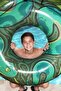 Jumbo Drawstring Swim Ring - Inflatable River Snake Swim Ring - Snake Patterned Swim Ring - Snake Patterned Swim Ring - River Snake Swim Ring 119 Cm. - 3