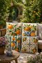 Orange Garden 4-Piece Throw Pillow Cover + 1 Piece Runner Set