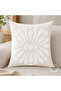 Flora 43X43 cm Decorative Throw Pillow Cover |   Embossed Floral Pattern Modern Sofa Cushion Cover - 4