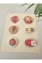 Hairless Baby Hair Clips 6-Piece Mixed Sets Hanmade Knitted Organic Baby Hair Accessories - 4
