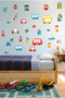 Homes and Cars Decorative Children's Room Wall Sticker Set 31 Pieces - 3