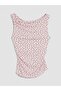 Xside Pink Boat Neck Polka Dot Gathered Blouse - 5