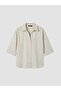Lcw Comfort Green Striped Women's Shirt