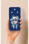 Honor Magic 8 Lite Compatible Blue Ribbon Flower Pattern Silicone Case