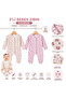 Baby Girl Romper 3-6 Months 100% Cotton Snap Fastener Long Sleeve Heart Patterned Baby Sleeping Bag Daily Use - 3