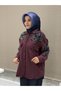 Esra Dağlioğlu Kaşe Stone-Embellished Shirt Burgundy - 3