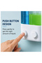 Double Chamber Wall Mounted 1000ml Hand wash Dispenser Manual Push Pump Liquid Soap & Shampoo Dispenser for Bathroom, Kitchen & Commercial Use - 5