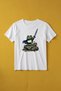 Unisex Oversize Knight Frog Printed White T-Shirt Cotton Crew Neck T-Shirt - 3
