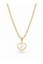 316L Steel Chain Gold Color Convex Heart Model Women's Necklace