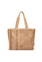 Women's Beige Straw Weave Patterned Zippered Large Size Shoulder Bag-05Pc25Y1501-Hsr Ntr - 3