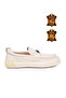 Cream Genuine Leather Memory Sole Men's Casual Shoes