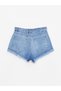 High Waist Standard Fit Ripped Detailed Women's Jean Shorts - 7