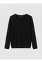 Lcw Comfort Black V-Neck Shiny Textured Women's Knitwear Sweater - 5