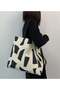 Women's Shoulder Tote Bag Canvas Handbag For Women Large Capacity Bucket Bag Fashionable Travel Messenger - 3