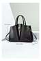 Women PU Large-Capacity Multipocket Croc-Embossed Shoulder Crossbody Tote Satchel Handbag, Ladies Bag Top Handle with Detachable Strap for Teen Youth Casual Party Travel, Cross Bags Style (Bla - 6