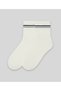 Striped Unicolor Half Towel Socks 2-Pack