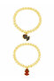 Yellow Necef Stone Natural Stone Koi Fish Charm Bracelet 1 Piece - 2