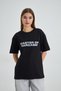 Unisex Oversized T-Shirt "Master of Sarcams" Printed Black / White - 5