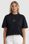 Unisex Oversized T-Shirt with Turkish Emblem Printed Black / White - 2
