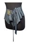 Anthracite Leather Bohemian Belt with Sun Buckle and Flywheel Detail - 3
