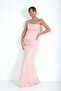 Women's Strapless Lined Draped Crepe Satin Long Dress - 2