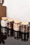 4-Piece 500 ml Coffee Set Jar with Bamboo Lid Turkish Coffee Sugar Filter Coffee Label Glass Jar Set - 2