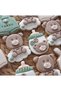 Khaki Green and Cream Colored Newborn Teddy Bear Baby Model Boutique Cookies - 20 Pieces - 3