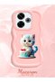 Redmi 13 4g Compatible Case Camera Protector Pink Silicone Couple Phone Case Cat Pattern - 2