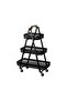 Atticus 3-Tier Multi-Functional Triangular Storage Cart - Space-Saving Kitchen Trolley, Rolling Utility Cart, Metal Organizer - 57 x 31 x 85 HCM - 2