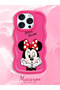 iPhone 16 Pro Max Compatible Case with Camera Protector Red Silicone Couple Phone Case Cute Pattern - 2