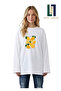 Wide Sleeve Oversize Long Sleeve Tshirt 100% Cotton Printed Summer Wear