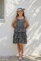 Black Girl's Fedora Hat and Zebra Patterned Strappy Summer Dress 24629 - 2