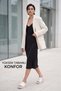 Soft Knit – Knitwear Banded Light Wedge Heeled Daily Anatomical Women's Slippers - 5