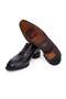 Black Color Lace-Up Genuine Leather Leather Sole Men's Shoes - 3
