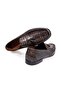 Green Color Laceless Genuine Leather Men's Shoes - 2