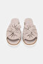Women's Mink Genuine Leather 36-42 Size Flat Sole Daily Slippers - 4