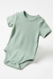 Baby Kids 100% Cotton Breathable Openwork Pajamas and Interlock Snap Fastener Bodysuit 3-Piece Set - 5