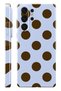 Samsung S25 Ultra Coffee Polka Dot Protect Slim Glossy Full Covering Print Camera Protected Phone Case
