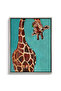Funny Giraffe Kids Wall Art | Portrait Framed Canvas Print | Luxury Islamic Decor for Kids Room - 2