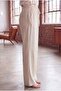Beli Lace-Up Large Size Linen Trousers Beige - 2